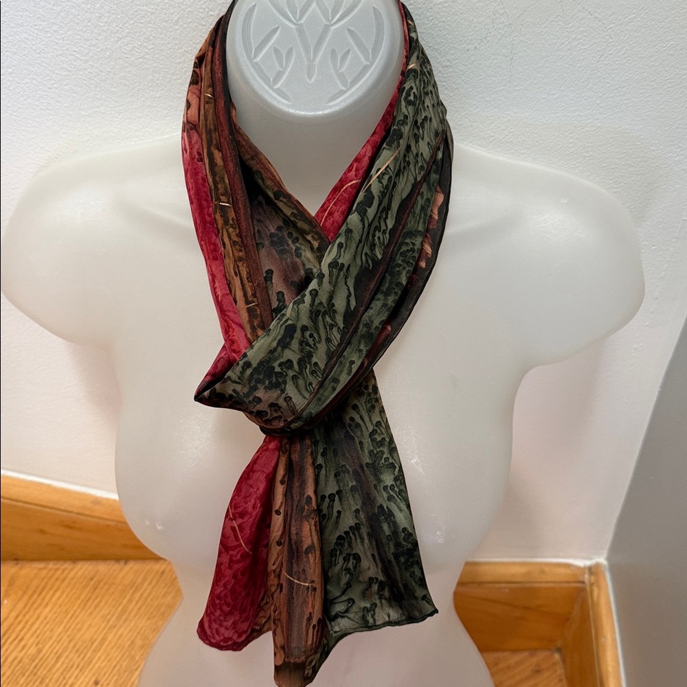 Abstract Scarf Handmade, hand-painted, hand-rolled and hand painted Artsy Scarf